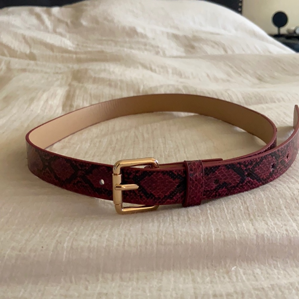 Red Snakeskin Belt